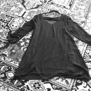 Black boho chic dress